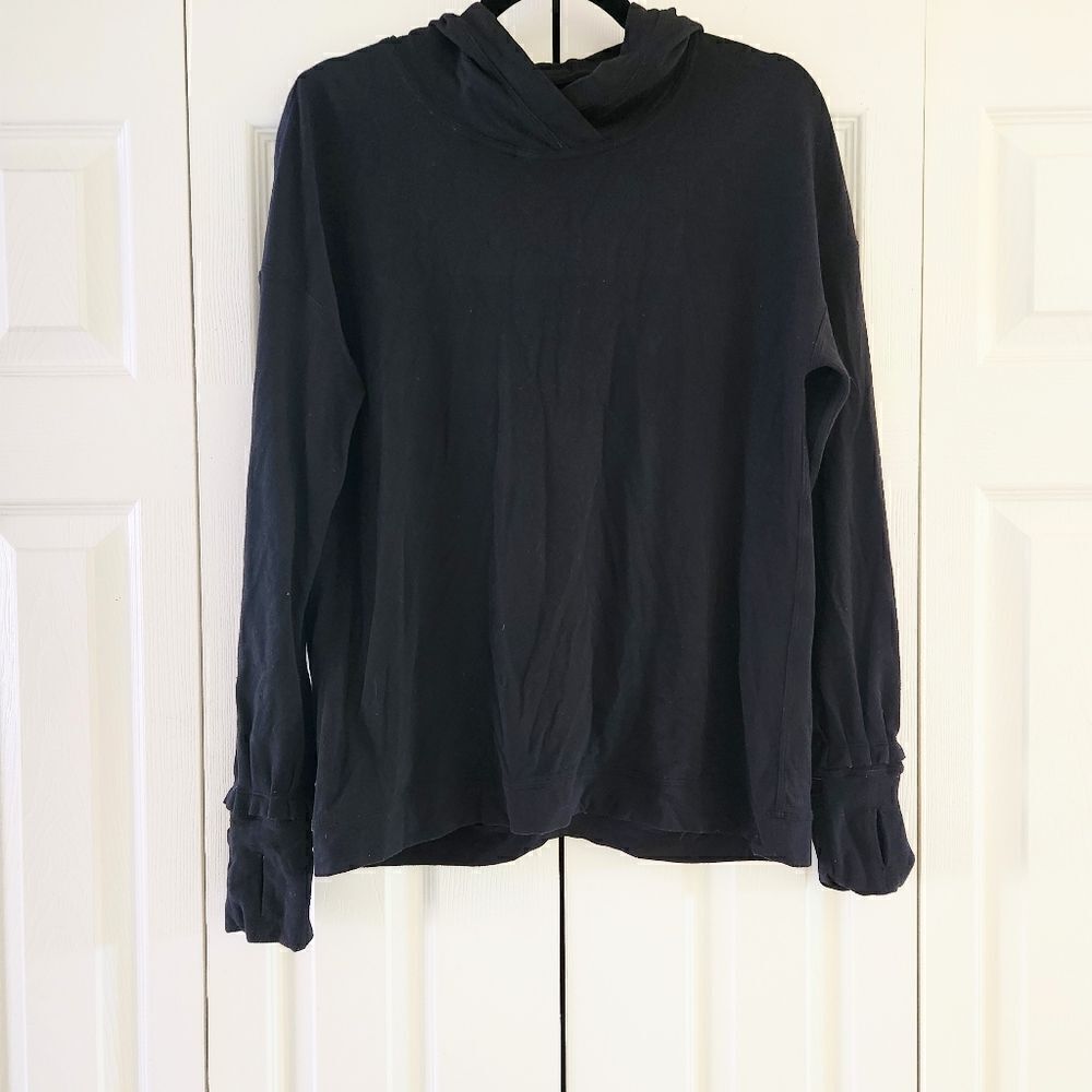 Lululemon Black Pullover Hoodie Wrist Hidden Pockets